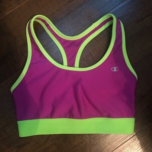 Final sale! Fuschia and lime green sports bra